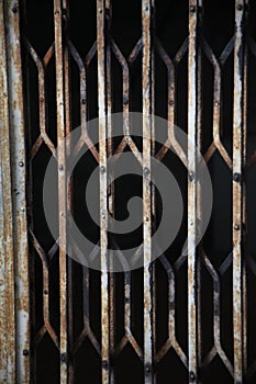 Rusted locked gate