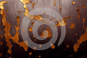 Rusted metal backround, distressed grunge background. Old metallic iron panel