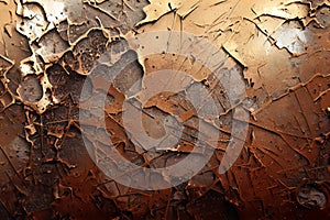 Rusted metal backround, distressed grunge background. Old metallic iron panel