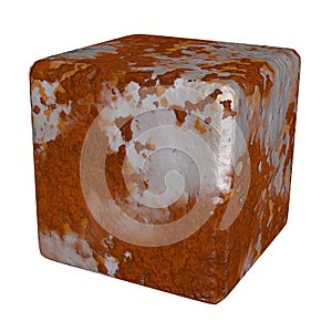 Rust metal cube rustic texture