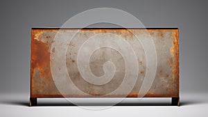 Rust Twill Sign Mockup On Grey Background photo