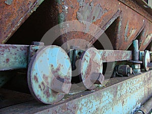 Rusted metal machine