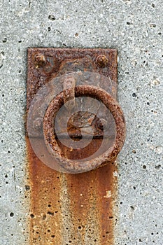 Rusted mooring ring