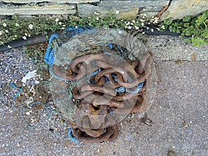 A Rusted Old Anchor Chain