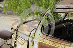 Rusted old car in Broken Hill. NSW Aust