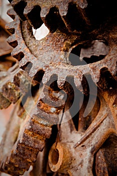 Rusted old gears