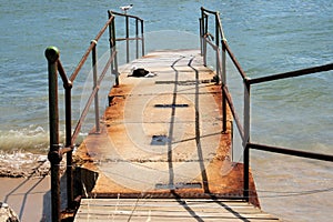 Rusted old jetty