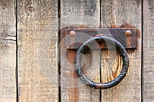 Rusted old metal handle