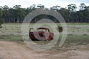 Rusted out old car
