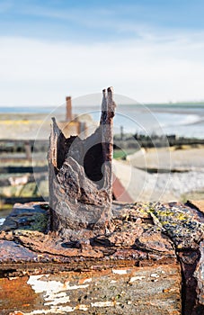 Rusted part of an old jetty