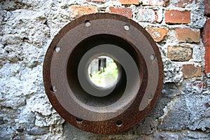 Rusted pipe flange