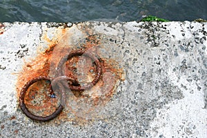 Rusted Q Shaped Iron Ring