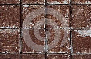 Rusted Sheet Metal Texture with Wire Mesh in Square Shape