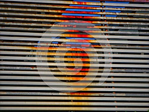 Rusted shop awning in HCMC Vietnam