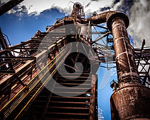 Rusted steel plant