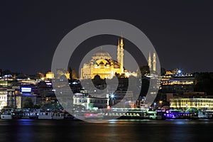 Rustem pasha mosque at night,Istanbul,Turkey.