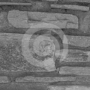 rustic and aged wallstone, exterior wall