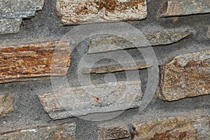 rustic and aged wallstone, exterior wall