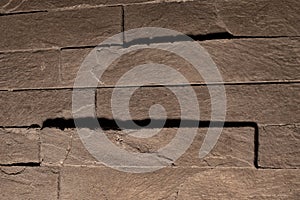 Rustic and aged wallstone, interior wall