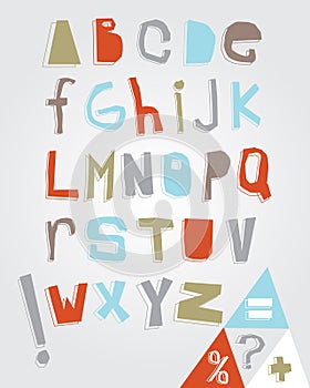 Rustic Alphabet And Punctuation