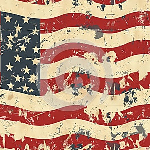 Rustic American Flag Design: A Touch of Heritage