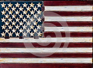 Rustic American Flag Horizontal