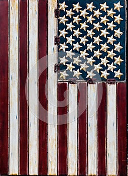 Rustic American Flag Vertical