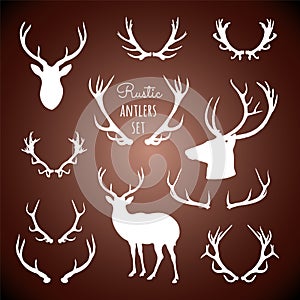 Rustic Antlers Set