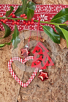 Rustic background for christmas