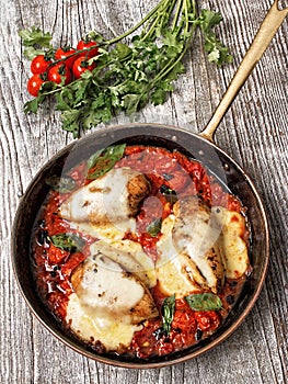 Rustic baked italian pollo margarita chicken photo