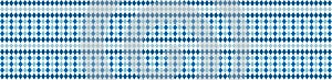 Rustic banner for Oktoberfest. Traditional white and blue rhombus pattern. Vector banner. photo