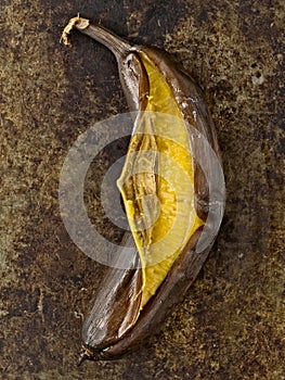 Rustic barbecued banana