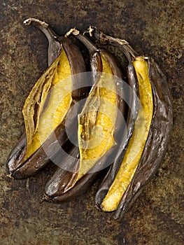 Rustic barbecued banana