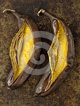 Rustic barbecued banana