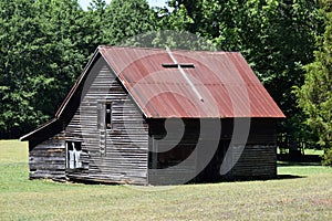 Rustic barn with corrugated roof