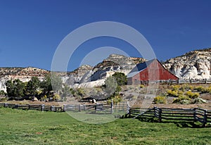 Rustic Barn and Rural Landscape