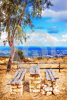 Rustic belvedere in the Rethymno area, Crete island