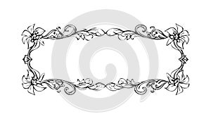 Rustic Botanical Frame, Delicate Leaf Garland Border, vector design Generative AI