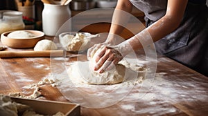 Rustic Bread-Making in a Country Kitchen