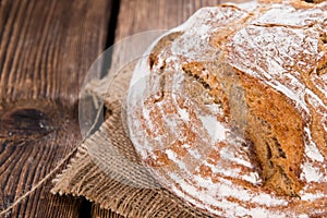 Rustic Bread on wooden background