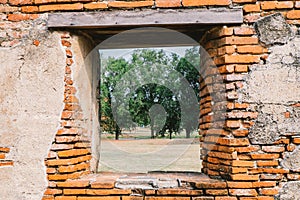 Rustic brick wall frame