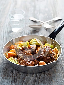 Rustic british oxtail stew