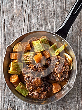 Rustic british oxtail stew