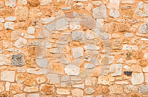 Pattern of mediterranean old stone wall texture