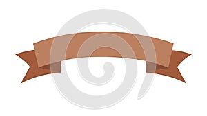 Rustic Brown Ribbon Banner Vector Element, vector design Generative AI