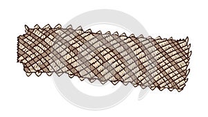 Rustic Brown Woven Fabric Texture: Natural Textile Craft Element, vector design Generative AI