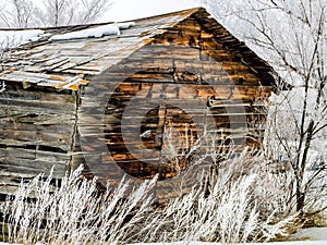 Rustic buildings and historic cars. Dorothy,Alberta,Canada