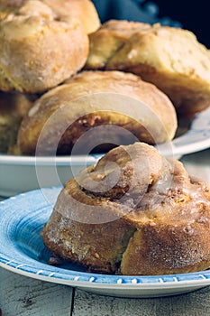 Rustic buns of sweet milk and cinnamon.