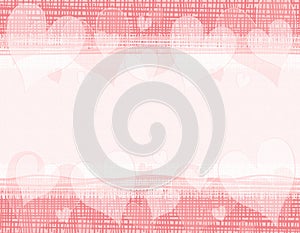 Rustic Canvas Valentine Hearts Border