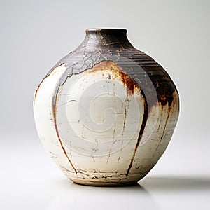 Rustic Charm Of Bizen Ware On White Background